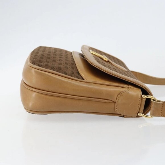 GUCCI Micro GG Canvas Shoulder Bag PVC Beige Gold - Picture 7 of 14